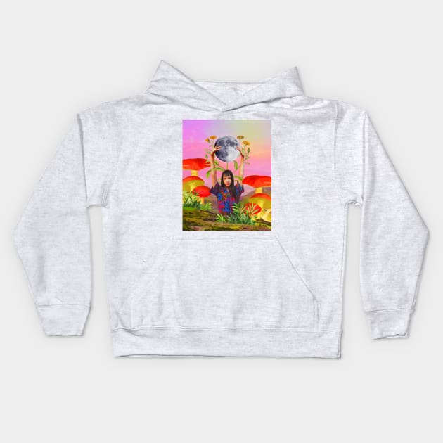 Mushroom Girl Kids Hoodie by gisselbatres